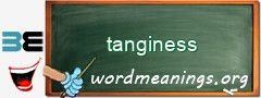 WordMeaning blackboard for tanginess